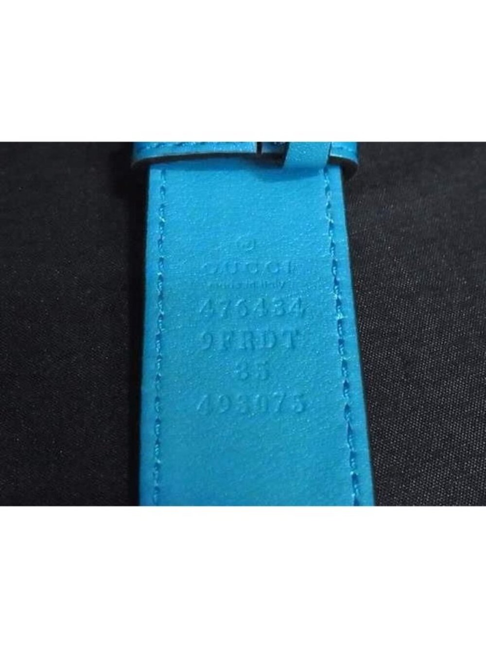 Gucci Waist Bag GG Marmont Blue Velvet Gold - Picture 2 of 9